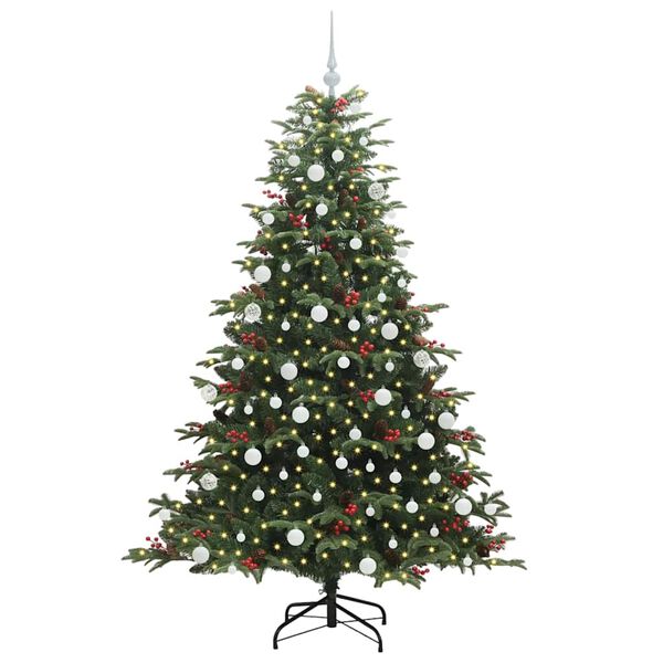 vidaXL Árbol de Navidad artificial Verde 180 cm PVC, Metal y Plástico