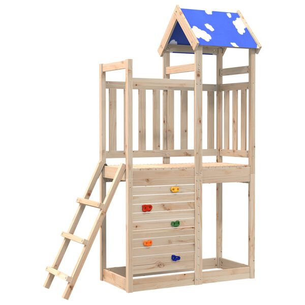 vidaXL Torre de Juego Marr&oacute;n Madera de pino macizo