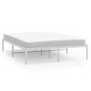vidaXL Estructura de cama sin colch&oacute;n metal blanco 140x190 cm