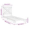 vidaXL Estructura de cama con cabecero madera maciza de pino 90x200 cm