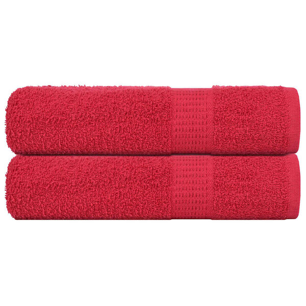 vidaXL Toallas de ba&ntilde;o FROGN 2 uds rojo 100x150 cm 360 g/m&sup2;
