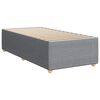 vidaXL Cama box spring con colch&oacute;n tela gris claro 90x190 cm
