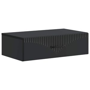 vidaXL Mesa Lateral Montada en la Pared Negro 59 x 34,5 x 17 cm