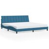 vidaXL Estructura de cama con LED sin colch&oacute;n Hanko terciopelo azul 200x200 cm