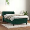 vidaXL Cama box spring con colch&oacute;n terciopelo verde oscuro 90x200 cm