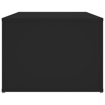 vidaXL Mesa de centro madera contrachapada negro 100x50x36 cm