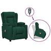 vidaXL Sill&oacute;n de masaje elevable tela verde oscuro