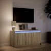 vidaXL Mueble de TV LED madera de ingeniería roble Sonoma 100x34x50 cm