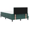 vidaXL Cama Box Spring LED Verde oscuro 120 x 200 cm Terciopelo