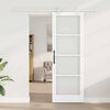 vidaXL Puerta Corredera 73,5 x 211 cm Madera de pino maciza y vidrio