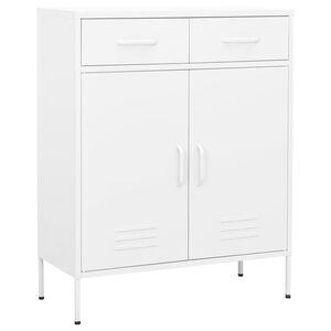 vidaXL Armario almacenamiento acero blanco 80x35x101,5 cm