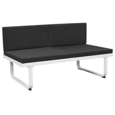 vidaXL Set de muebles de jardín 5 piezas textilene aluminio negro
