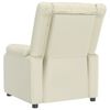 vidaXL Sillón de masaje de cuero sintético crema
