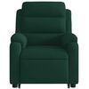 vidaXL Sill&oacute;n el&eacute;ctrico reclinable elevable de terciopelo verde oscuro