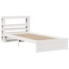 vidaXL Estructura de cama con cabecero madera pino blanco 75x190 cm