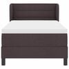 vidaXL Cama tipo Box Spring con colch&oacute;n Marr&oacute;n Oscuro 80 x 200 cm tela