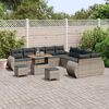 vidaXL Conjunto de sof&aacute; de jard&iacute;n con coj&iacute;n 13 pcs Gris