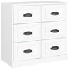 vidaXL Aparador de madera contrachapada blanco 70x35,5x67,5 cm