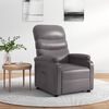 vidaXL Sill&oacute;n reclinable de cuero sint&eacute;tico gris