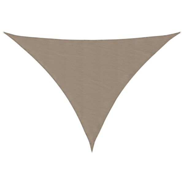 vidaXL Toldo de vela triangular tela Oxford gris taupe 4x5x6,4 m