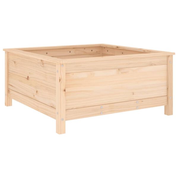 vidaXL Jardinera madera maciza de pino 82,5x82,5x39 cm