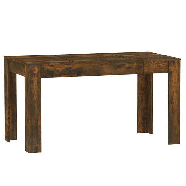vidaXL Mesa comedor madera contrachapada roble ahumado 140x74,5x76 cm