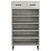 vidaXL Mueble zapatero madera contrachapada gris hormigón 60x35x105 cm