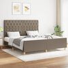 vidaXL Cama sin colch&oacute;n tela gris taupe 160x200 cm