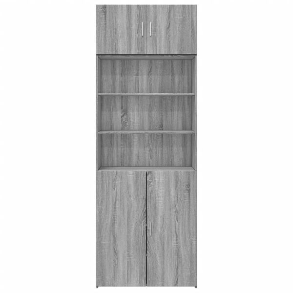 vidaXL Armario de madera ingenier&iacute;a gris Sonoma 80x42,5x225 cm
