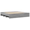 vidaXL Estructura de cama madera de ingenier&iacute;a gris Sonoma 200x200 cm
