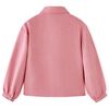 Blusa infantil con mangas de farol rosa palo 128