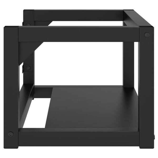 vidaXL Estructura de lavabo suspendido hierro negro 59x38x31 cm