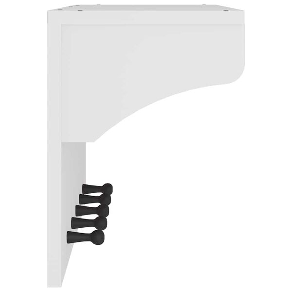 vidaXL Perchero de pared SANDNES madera maciza pino blanco 87x30x42 cm