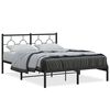 vidaXL Estructura cama sin colch&oacute;n con cabecero metal negro 140x200 cm