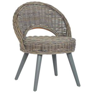 vidaXL Butaca de rat&aacute;n kubu gris