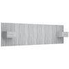 vidaXL Cabecero de cama y mesitas madera contrachapada gris Sonoma