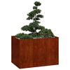vidaXL Jardinera oxidada 120x80x80 cm acero corten