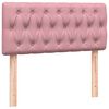 vidaXL Cama box spring con colch&oacute;n terciopelo rosa 80x220 cm