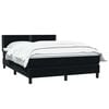 vidaXL Cama box spring con colch&oacute;n terciopelo negro 160x210 cm