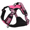 vidaXL Arn&eacute;s para perros con bandas reflectantes ajustables rosa S
