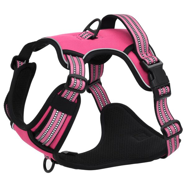 vidaXL Arn&eacute;s para perros con bandas reflectantes ajustables rosa S