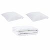 vidaXL Edredón con almohada 3 pcs Microfibra