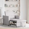 vidaXL Sofá Cama Individual con ruedas Gris nube 90 x 165 x 87 cm tela