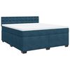 vidaXL Cama box spring con colch&oacute;n terciopelo azul 180x200 cm