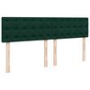 vidaXL Cama box spring con colch&oacute;n terciopelo verde oscuro 180x200 cm