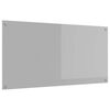 vidaXL Salpicadero de cocina Gris Claro 120 x 60 cm vidrio templado