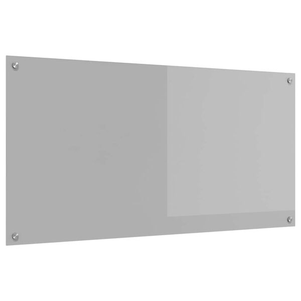 vidaXL Salpicadero de cocina Gris Claro 120 x 60 cm vidrio templado