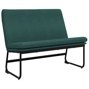vidaXL Banco de tela verde oscuro 100x75x76 cm