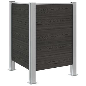 vidaXL Valla de Cubo de Basura Gris 85 x 85 x 115 cm Aluminio y WPC