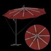 vidaXL Parasol de cantilever tipo plátano Terracota 294 x 294 x 248 cm